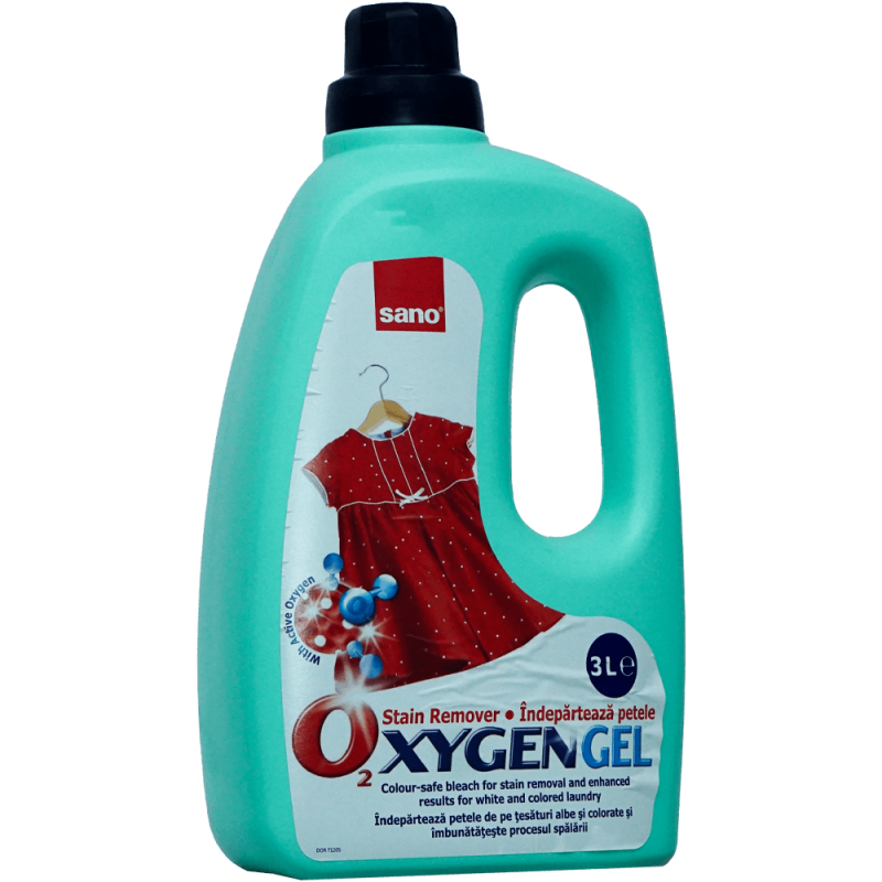 Solutie pentru indepartarea petelor cu oxigen activ 3L, Sano Oxygen Gel